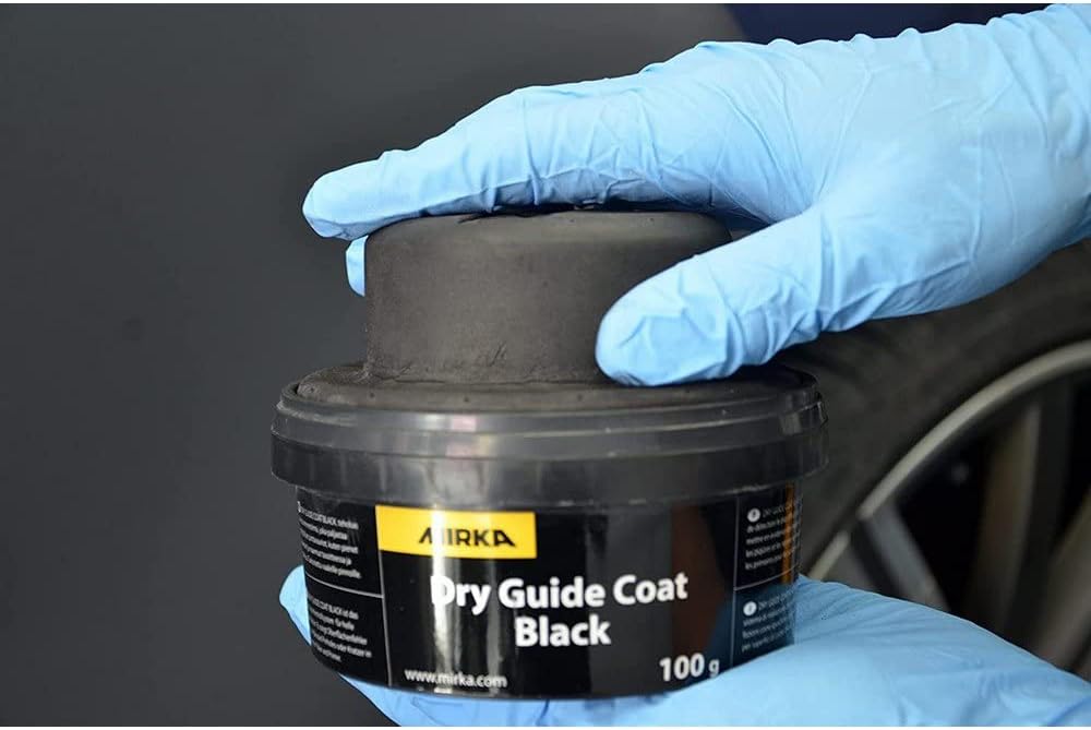 Mirka Dry Guide Coat Black with Applicator 100g – For Light Colour Surfaces