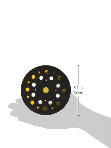 Mirka 5" Backup Pad – Hook & Loop, 28 Holes, Medium Foam (915GV28)