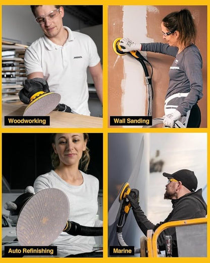 Mirka Abranet 6-Inch Sanding Discs – Dust-Free Hook & Loop Mesh, 50pcs, Grit 400
